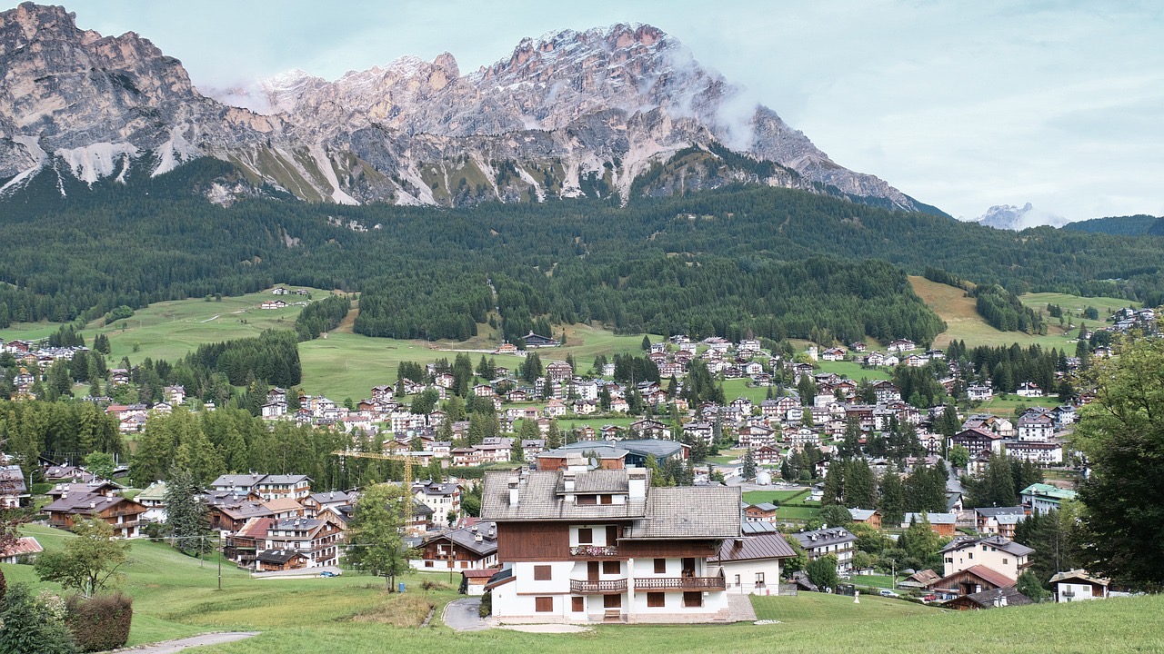 Veduta di cortina d'ampezzo