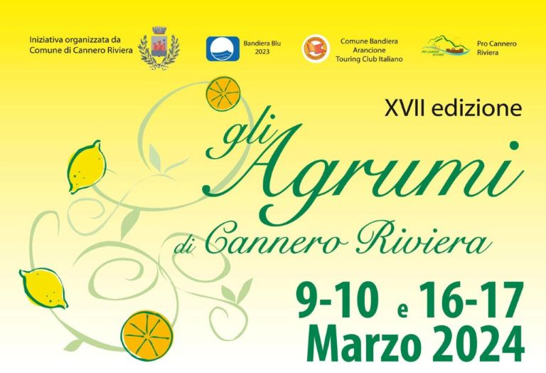 Locandina della festa degli Agrumi di Cannero Riviera (VB) 2024